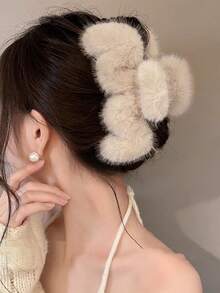 Bộ 2 kẹp tóc hình móng vuốt sang trọng & cao cấp cho nữ, phụ kiện tóc thanh lịch cỡ lớn, mùa thu/đông - Xem 3