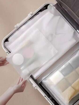 1/5/10 buc, geantă de depozitare cu fermoar mată transparentă, geantă de depozitare a hainelor, tricouri, șosete, lenjerie de corp, geantă de depozitare cu fermoar, pe geantă cu fermoar, pantaloni de rochie, pantofi, blugi, cizme, fustă