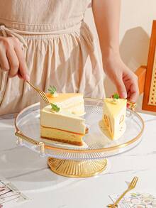 1 件可重复使用的高架圆形托盘，装饰水果拼盘，甜点盘，小吃拼盘，面包托盘，蛋糕架，厨房托盘，餐桌装饰托盘，适用于万圣节、圣诞节、婚礼和派对 - 彩色 - 查看 6