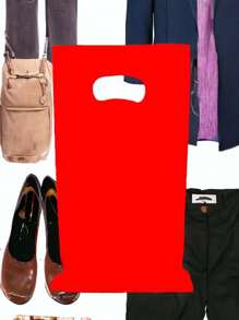 31 Units (20x30) Clown Mouth/Open Handle/Sad Mouth Bags, Bags Made Of High Density/Virgin Plastic - Đỏ - Xem 2