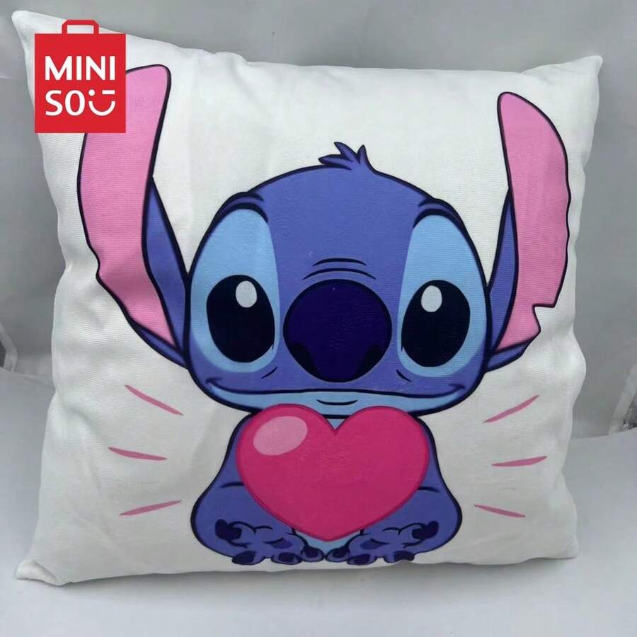1pc Cartoon Animal Graphic Pillow Cover, Cute Doggy Heart Pattern For