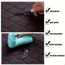 5 pièces Tapis de sol pour voiture, tapis de sol universels imperméables pour sièges avant et arrière, accessoires d'intérieur de voiture en PU