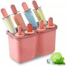 8 Piece DIY Popsicles Molds, Reusable Ice Pop Easy Release Ice Cream Mold - 紫色 - 查看 2
