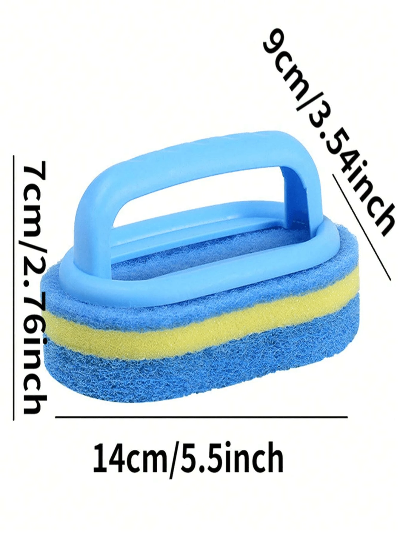2pcs Powerful Sponge Scrub Brush For MultiPurpose Cleaning, Including