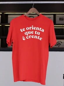 Funny Religious T-Shirt Phrase Guides You That You Are A Believer 100% Cotton Printed Various Colors - Red - View 1