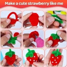 Value Pack 200/300/500pcs Red Pipe Cleaners With Tutorial Video, Pipe Cleaners For Crafts, Craft Supplies Multicolor Chenille Stems For Art&Craft Christmas DIY Projects, Christmas Craft Pipe Cleaners, Pipe Cleaners Chenille Stem, Pipe Cleaners Bulk, Art Pipe Cleaners For Creative Home Decoration Supplies Arts And Crafts - Red - View 9