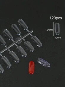 120/240PCS Pack False Nail Tips Color Card Practice Display Showing Shelf Tools Manicure DIY Nail Display Nail Art Practice Tool,Transparent And Natural Colors,Round, Square, Droplet Shaped,Suitable For Beginners To Practice - Multicolor - View 16