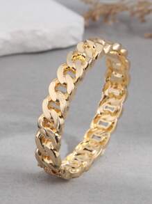 1pc Fashionable & Concise Cross Design Open Cuff Bracelet For Women - Yellow Gold - View 11