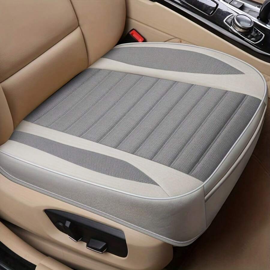 1 pièce Housse de siège pour automobile, housse de coussin en lin pour toutes les saisons, respirante et universelle pour la plupart des berlines à quatre portes et SUV, voiture de luxe à bas prix