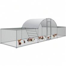 Pirecart Large Metal Chicken Coop, 23FT Poultry Cage Walk-In Hen House With Waterproof Cover, Galvanized Chicken Playpen Small Animal Cage With Lockable Door For Outdoor Backyard, Farm - Bạc - Xem 1