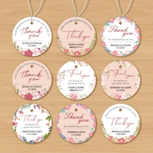 Thẻ cảm ơn đám cưới hoa tùy chỉnh - Thẻ treo tròn được cá nhân hóa với tên và ngày - Hoàn hảo cho đám cưới, kỷ niệm, tiệc chia tay cuộc sống độc thân và những dịp đặc biệt - Thiết kế thanh lịch cho túi quà tặng, gói quà và trang trí sự kiện - Thêm nét cá nhân cho lễ kỷ niệm của bạn với thẻ treo tùy chỉnh, có bản in chất lượng cao để sử dụng lâu dài Quay lại trường học - trắng - Xem 9