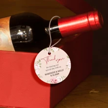 Thẻ cảm ơn đám cưới hoa tùy chỉnh - Thẻ treo tròn được cá nhân hóa với tên và ngày - Hoàn hảo cho đám cưới, kỷ niệm, tiệc chia tay cuộc sống độc thân và những dịp đặc biệt - Thiết kế thanh lịch cho túi quà tặng, gói quà và trang trí sự kiện - Thêm nét cá nhân cho lễ kỷ niệm của bạn với thẻ treo tùy chỉnh, có bản in chất lượng cao để sử dụng lâu dài Quay lại trường học - trắng - Xem 3