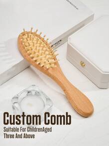 1pc Custom Name Baby Hairbrush Personalized Wooden Baby Hairbrush Custom Brush Keepsake Gift Baby Shower For Baby Girl Baby Boy Personalized Baby Hairbrush With Engraved Name Custom Wooden Comb For Newborn Wooden Brush For Infant, Baby Shower Gift, Hair Brush & Comb, Newborn Gift Birthday Giftbaby Shower Family Decorations Giftswinter Eve Gifts Back To School Winter Gift Ideas Boy Girl Valentine's Day