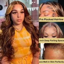 4/27 Body Wave Human Hair Wig For Women Body Wave 13x6 Transparent Lace Front Wigs Human Hair Pre Plucked With Baby Hair Body Wave Wig 180% Density