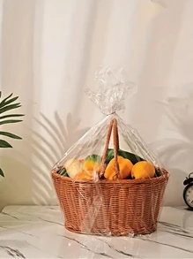 1/2 Rollo de envoltorio de celofán transparente, papel para envolver ramos de flores transparente, papel de envolver a prueba de polvo de plástico para cestas de regalo, flores, manualidades, aperitivos y dulces