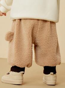 mini bala Jungen Mädchen Fleece Lang Hose Herbst Winter Stilvolle Freizeithose