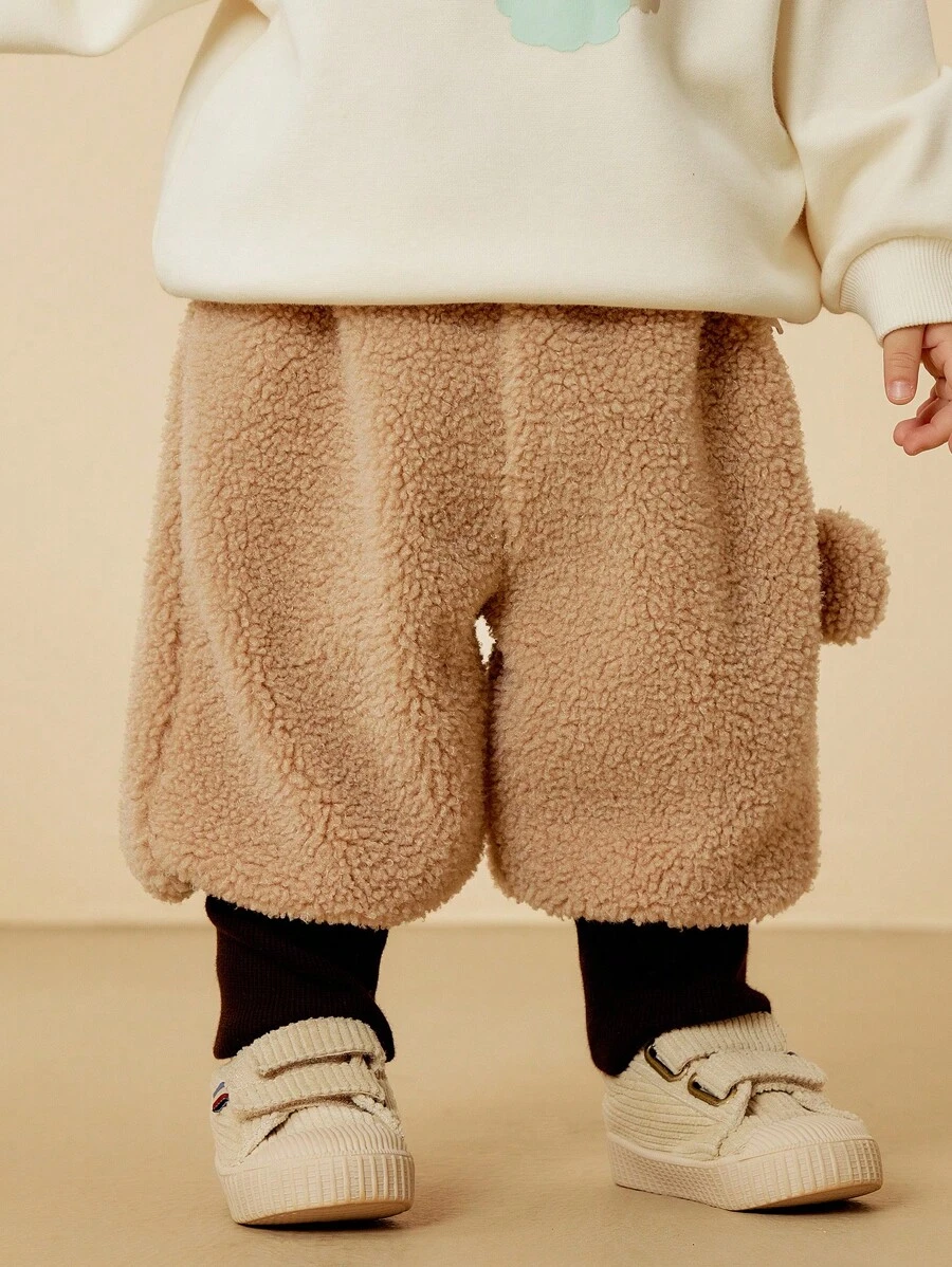 mini bala Jungen Mädchen Fleece Lang Hose Herbst Winter Stilvolle Freizeithose