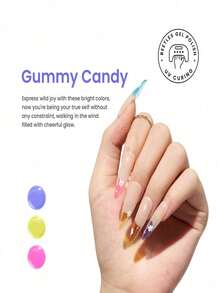 GAOY 6PCS LED Gel Nail Polish Set - Neutral, Pink, Brown Skin Tones For DIY Manicure - Nail Art Salon Home Starter Kit - Ideal Gift For Women - Nude Pink, Summer Glitter, Peaches, Spring And All Seasons - Soak Off Manicure, Perfect For All Skin Tones - 綠色 - 查看 3