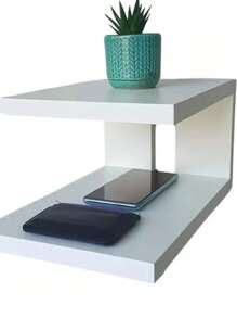 Mesa de cabeceira minimalista mdf cor branca