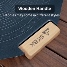 SKBK 13.3in/34cm Portable Lightweight Smokeless BBQ Grill Pan, Quick Heating & Non-Stick, Aluminum Alloy Construction, Durable And Easy To Clean, Ideal For Outdoor Cooking, Camping, Picnics, Fishing, Hunting, Hiking, Cycling - Black - View 8