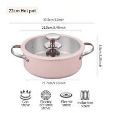 1 Stück / Rosa Edelstahl Kochgeschirr SET - 4 Teile (mit Farbbox), Topf Set für Meeresfrüchte Kochen - Cici-Töpfe - Übersicht 16