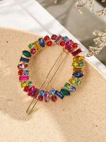 1pc Elegant Round Zinc Alloy Snap Hair Clip Hair Clips Claw Clips Hair Barrettes