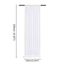 白色透明背景窗帘，用于婚礼，薄纱背景窗帘，白色窗帘，用于生日派对摄影背景，柔软面料，适用于婚礼派对、订婚、仪式、舞台装饰、新娘送礼会、周年派对、生日派对、感恩节、万圣节、圣诞节装饰、节日装饰