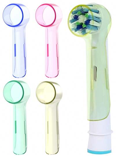 Toothbrush Dustproof Covers Caps For OralB Round Heads Electric Toothbrush, Replacement Electric Toothbrushes Brush Head Cover Protector Accessories For Travel & Home