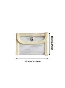 1 件女式透明 PVC 零钱包可爱卡片夹钥匙收纳袋透明小钱包适合女孩 - 無色 - 查看 6