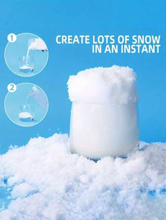 Bag Of Instant Snow, Artificial Snow That Expands With Water, Random Style Fake Snow Flower For Christmas