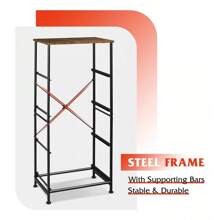 Chest Of Drawers With 4 Drawers, Fabric Structure, Bedroom - Maroon - View 6