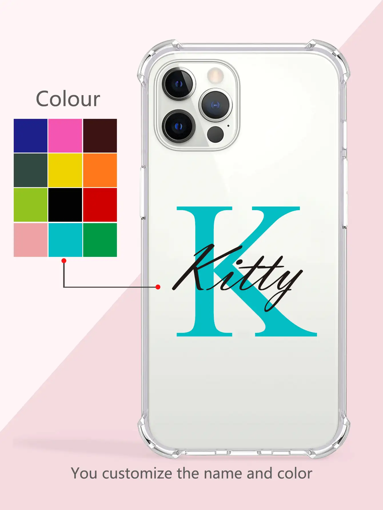 定制首字母签名多色防震软壳手机壳，姓名定制手机壳，兼容A13、A14、A15、A16、A73、A33、A34、A35、A36、S22、S23、S24、S25、S21 Ultra等机型。定制手机壳，时尚秋季款，潮流百搭，色彩缤纷，复古可爱，简约趣味，个性定制，独一无二。送给他的理想礼物，送给她的理想礼物，送给男朋友、女朋友、家人、朋友、祖父母、情侣，适合周年纪念日、生日等场合。国际版，非国内版。 - 無色 - 查看 2