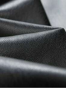 撞色运动 PU 皮夹克，男友风格男士防风保暖翻领摩托车外套，秋季