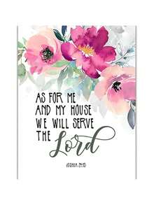 1 件植物圣经诗句海报印刷帆布画蝴蝶花卉基督教壁画励志名言图片适用于家庭房间装饰无框架