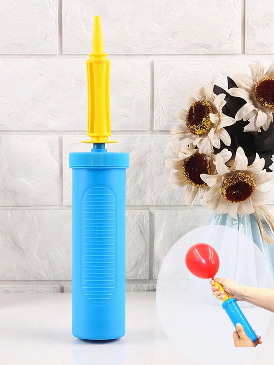 1/3/5pcs Blue Balloon Pump,Handheld Two-Way Dual Action - Hand Blower Air Pumper,For Festival Celebration Wedding Party Decoration - Multicolor - View 1