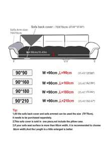 1pc Solid Color Chenille Sofa Cushion Cover, Simple Style Pet-Friendly Non-Slip Easy Clean Year-Round Holiday Party Sofa Slipcover