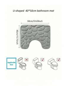 1pc Stone Pattern Bath Rug Home Bathroom Decor Floor Carpet Outdoor Rug Door Mat Fall Decor Bathroom Accessories Back To School Entryway Decor