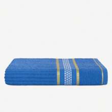 Kit 3 Large Thick Plush Bath Towels Luxury Giant Julia 70x130cm 100% Cotton - Màu xanh lam - Xem 1