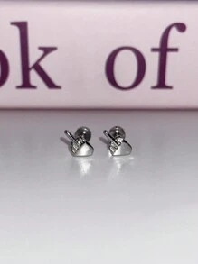 2pcs Novel Funny Finger & Palm Decor Cartilage Earrings, Suitable For Women Everyday Wear