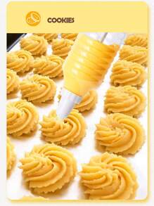 1 套甜点装饰注射器套装、裱花蛋糕装饰套件、用于纸杯蛋糕装饰、泡芙制作、喷嘴饼干裱花注射器套件、甜点装饰器、蛋糕装饰工具、蛋糕烘焙工具、厨房用品