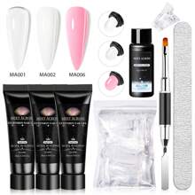 8pcs Poly Gel Nail Kit, Pink Clear Polygel , Quick Builder Gel Extension Nail Kit With Slip Solution, Nail Forms, Nail Brush Tools Acrylic Nail Extensions Kit Manicure Kits Nail Supplies ,Perfect For Beginners Nail Art Diy Home Salon Gifts For Women - Multicolor - View 2