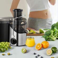 Centrifugeuse Extracteur à Jus de Fruits et Legumes à 3 Vitesses, 65mm Large Bouche en Acier Inox, 400W