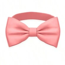 1 pieza Corbata de moño ajustable, corbata de moño pre-anudada para hombres para fiestas y uso casual - camarones rosa - Ver 1