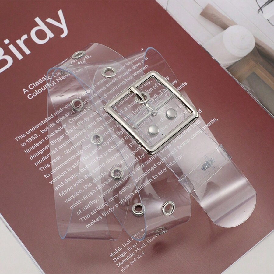 1pc Transparent Belt, Minimalist Style AllMatch Decoration Belt For