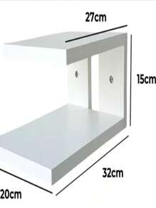 Mesa de cabeceira minimalista mdf cor branca