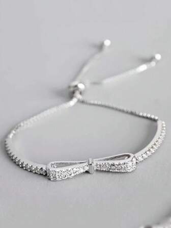 1 件时尚奢华铜金蝴蝶镂空方晶锆石手链，适合女性日常佩戴、周年纪念、派对、特殊场合、珠宝礼物