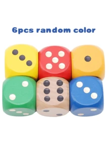 Random Game Dice Set 3*3*3 Cm Size Wooden Dice Used For Group Activities And Party Games Wedding Party - Multicolor - View 7