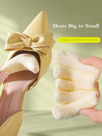 Plush Super Soft Toe Pads, Heel Height Insoles For Leather Loafers, Adjustable Toe Protection, Anti-Friction, Anti-Pain, Half Size Down, Forefoot Cushion, Heel Sticker Shoes Fixer, Back To School Supplies, Boots Accessories For Shoes For Women, For Outdoor, Sport, Travel, Household, Office, School