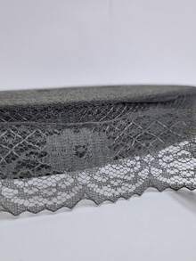 Rigid Lace 3.8cm Wide Crafts Haberdashery Dresses Fashion Piece With 20 Meters - Does Not Stretch - Thép - Xem 2