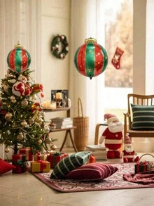 5 Stück große Weihnachtskugel Ornamente Ballons, wiederverwendbare Weihnachts-Latex-Ballons, Süßigkeitenmuster, Aluminiumfolie Ballon, Weihnachtsthemen Zuckerstangen Windmühle Ballon Set, inklusive Weihnachtskugel & Süßigkeiten Form, zum Aufhängen, geeignet für Weihnachten, Nussknacker, Weihnachtsbaum, Zimmer, Zuhause, Partydekor, Silvesterfeier, Outdoor Weihnachtsdekoration - Verschiedenfarbig - Übersicht 5